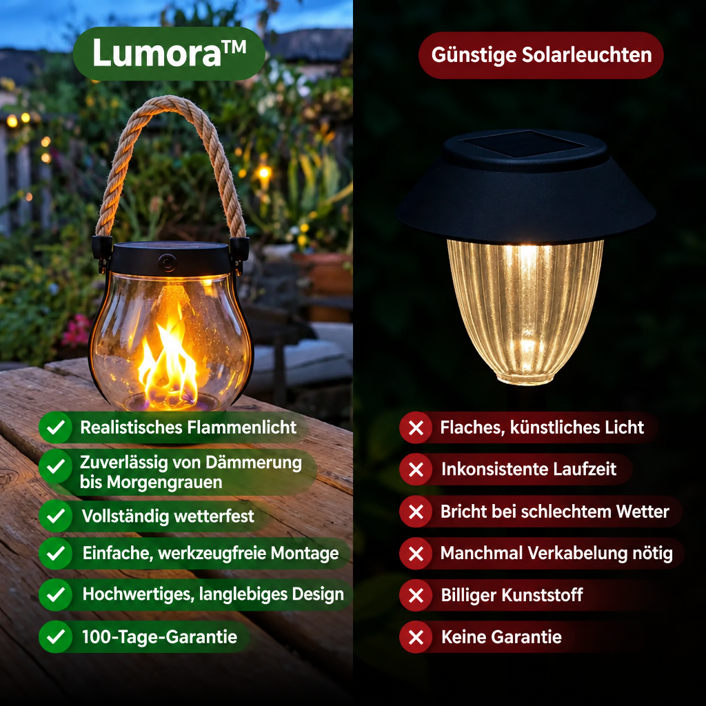Solarlantaarn voor buiten met flikkerend vlameffect