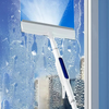 Draaiende 3‑in‑1 Ramenreiniger met Telescoopsteel & Spray