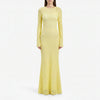 Gele Maxi-Jurk Met Lange Mouwen