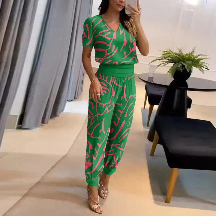 Tabea – Stijlvolle Bedrukte Chique Jumpsuit voor dames