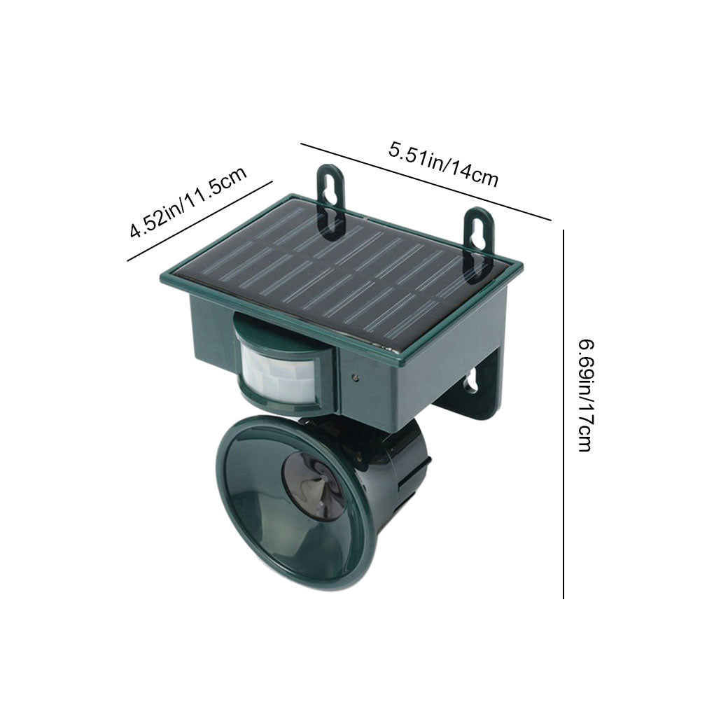 Vogelverjager voor de tuin, bewegingssensor ongediertebestrijding met sonische & ultrasone output