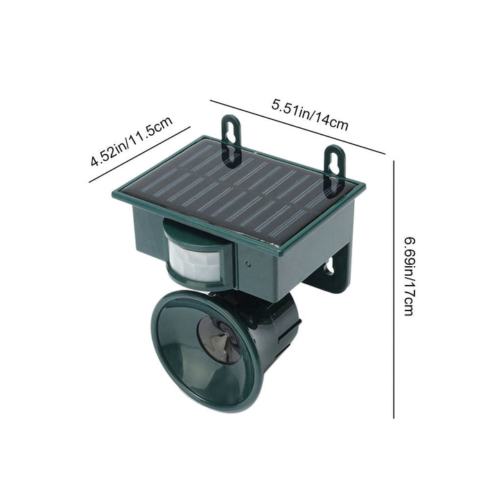 Vogelverjager voor de tuin, bewegingssensor ongediertebestrijding met sonische & ultrasone output