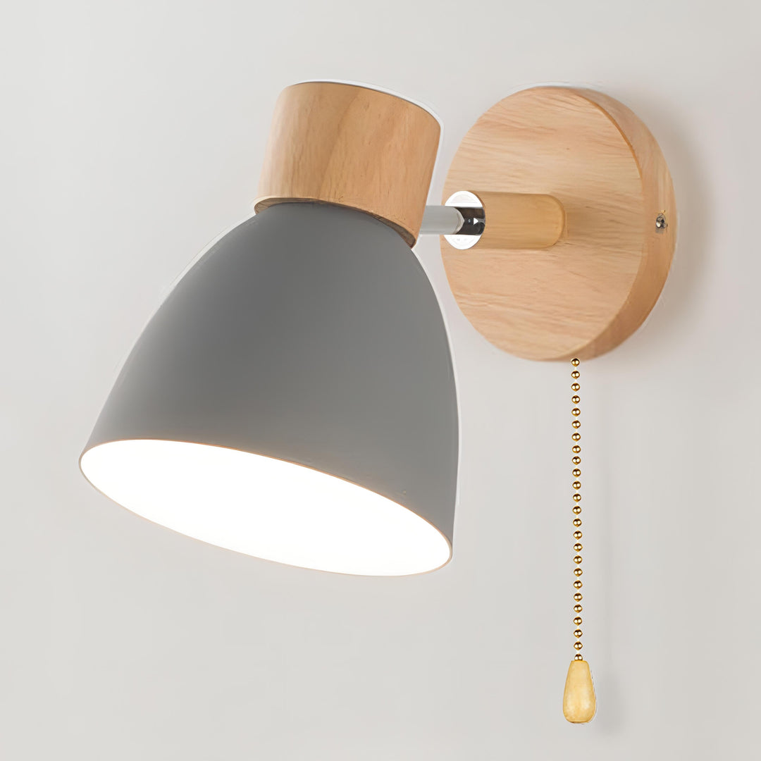Binnenwandlamp, minimalistisch Scandinavisch, lamp met trekschakelaar