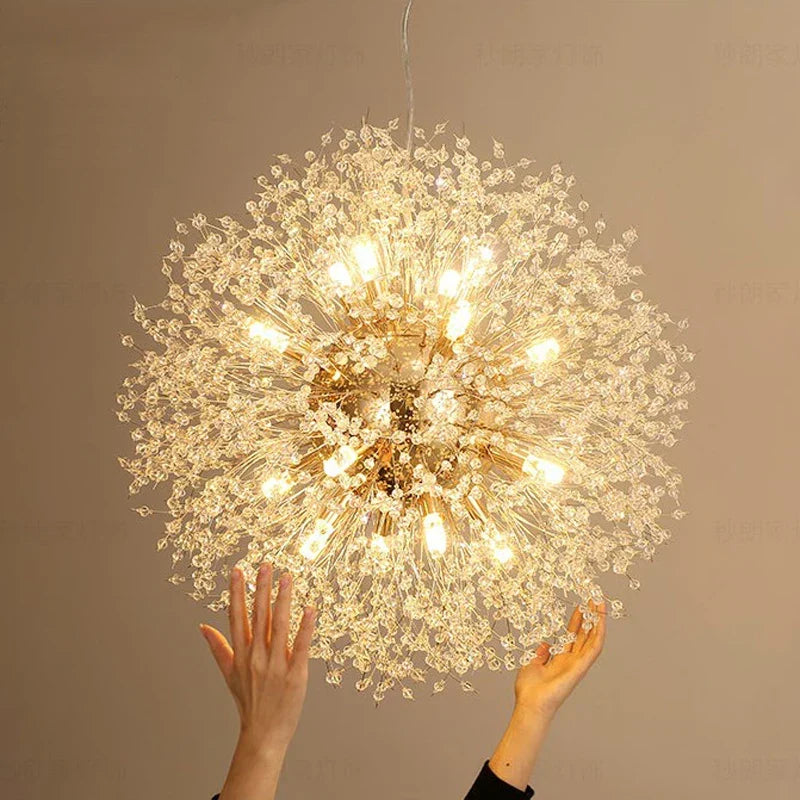 Exclusieve Kroonluchter met Kristallen – Elegante Plafondlamp voor Verfijnde Interieurs