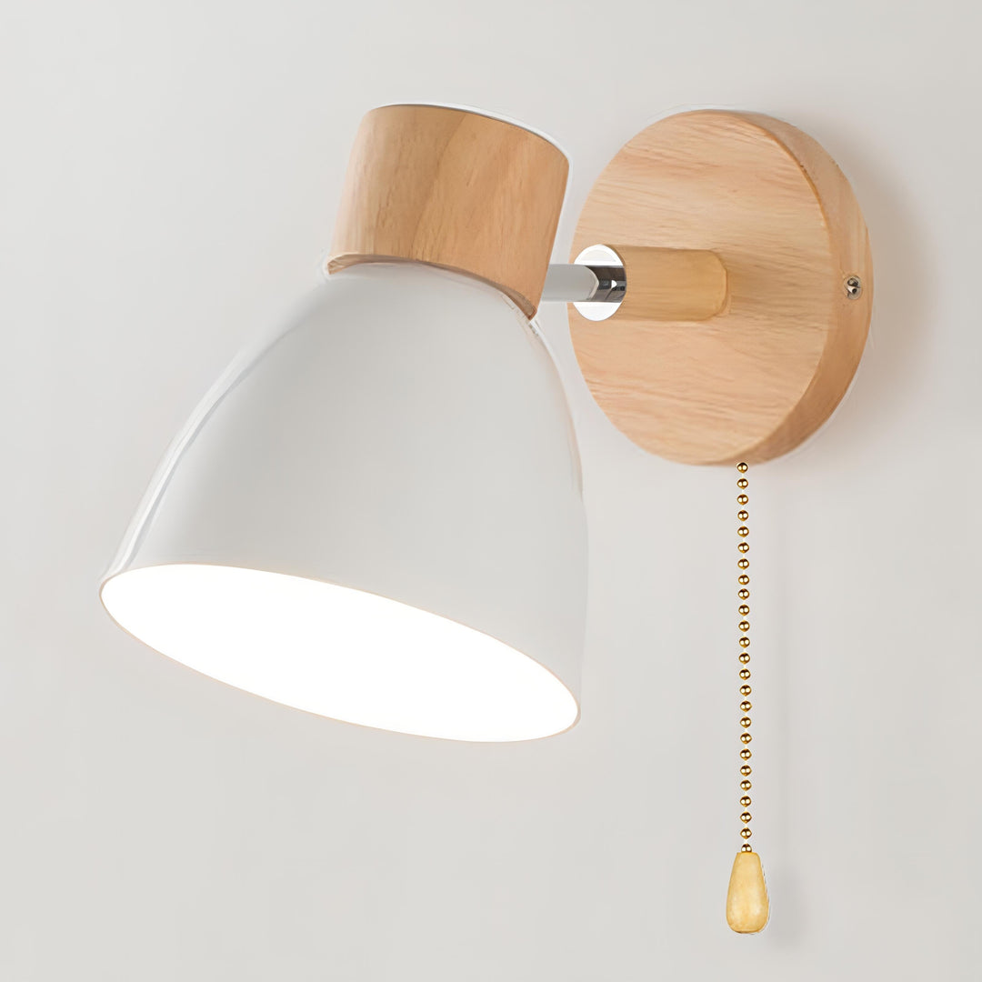Binnenwandlamp, minimalistisch Scandinavisch, lamp met trekschakelaar