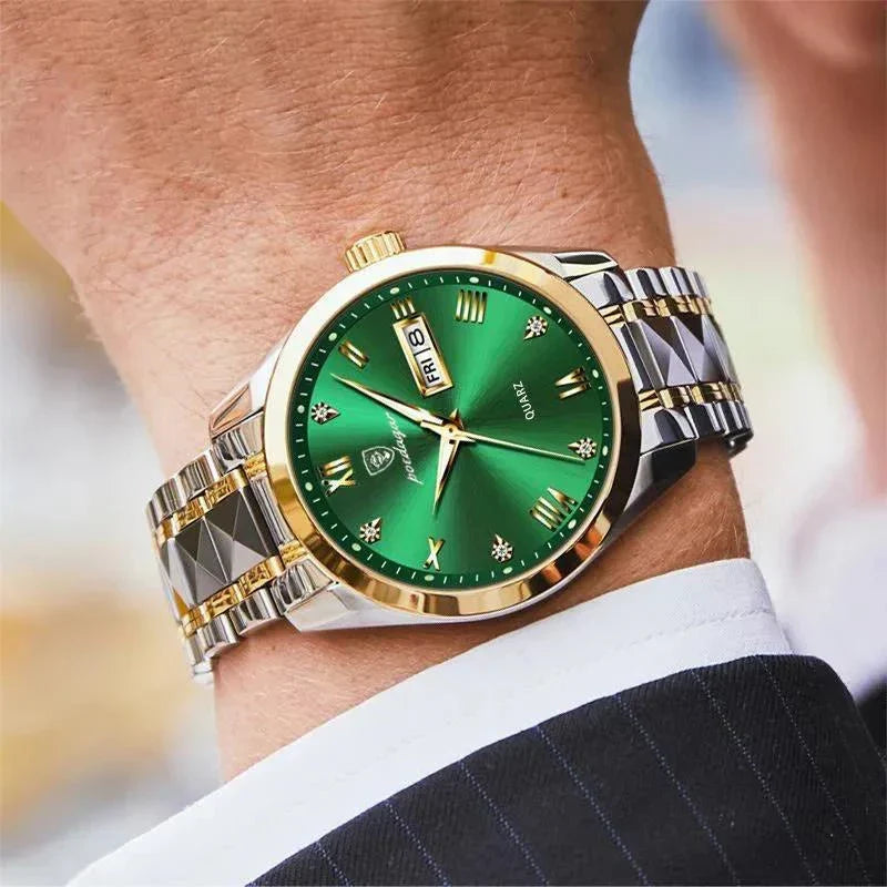 Luxe Heren Quartz Horloge - 30m Waterdicht, Datum & Shockbestendig-Novormo