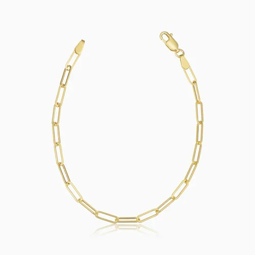 Elegante schakelarmband van wit goud