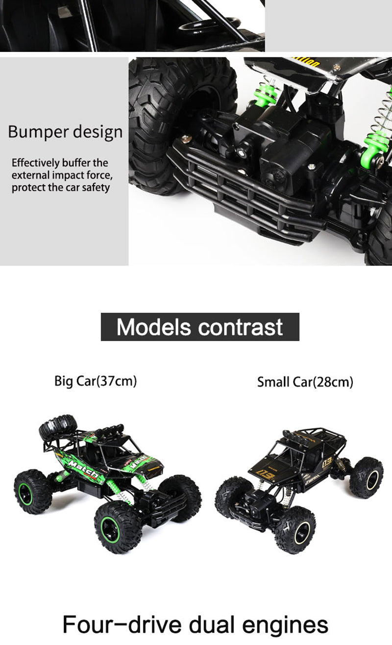 Radiografisch bestuurbare 4x4 offroad monstertruck