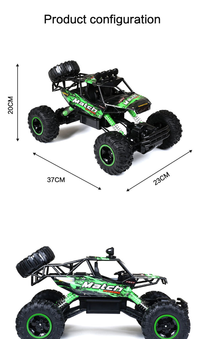 Radiografisch bestuurbare 4x4 offroad monstertruck