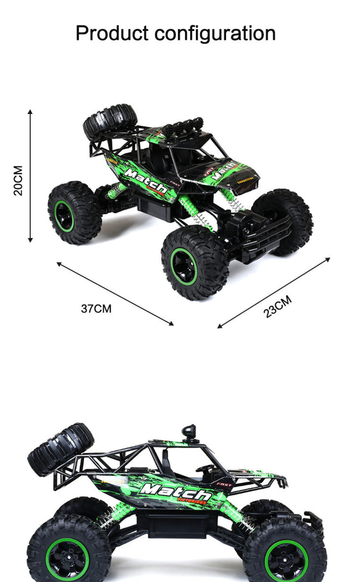 Radiografisch bestuurbare 4x4 offroad monstertruck
