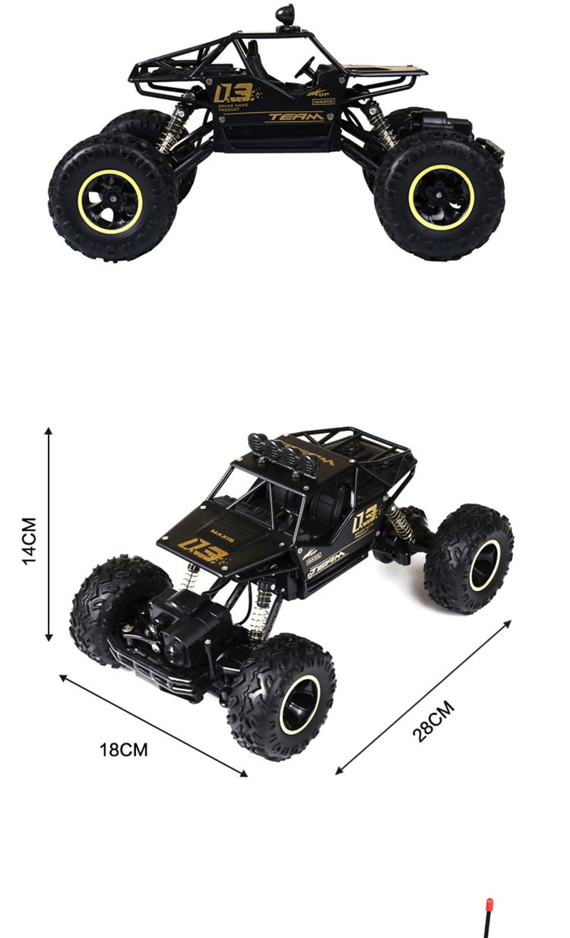 Radiografisch bestuurbare 4x4 offroad monstertruck