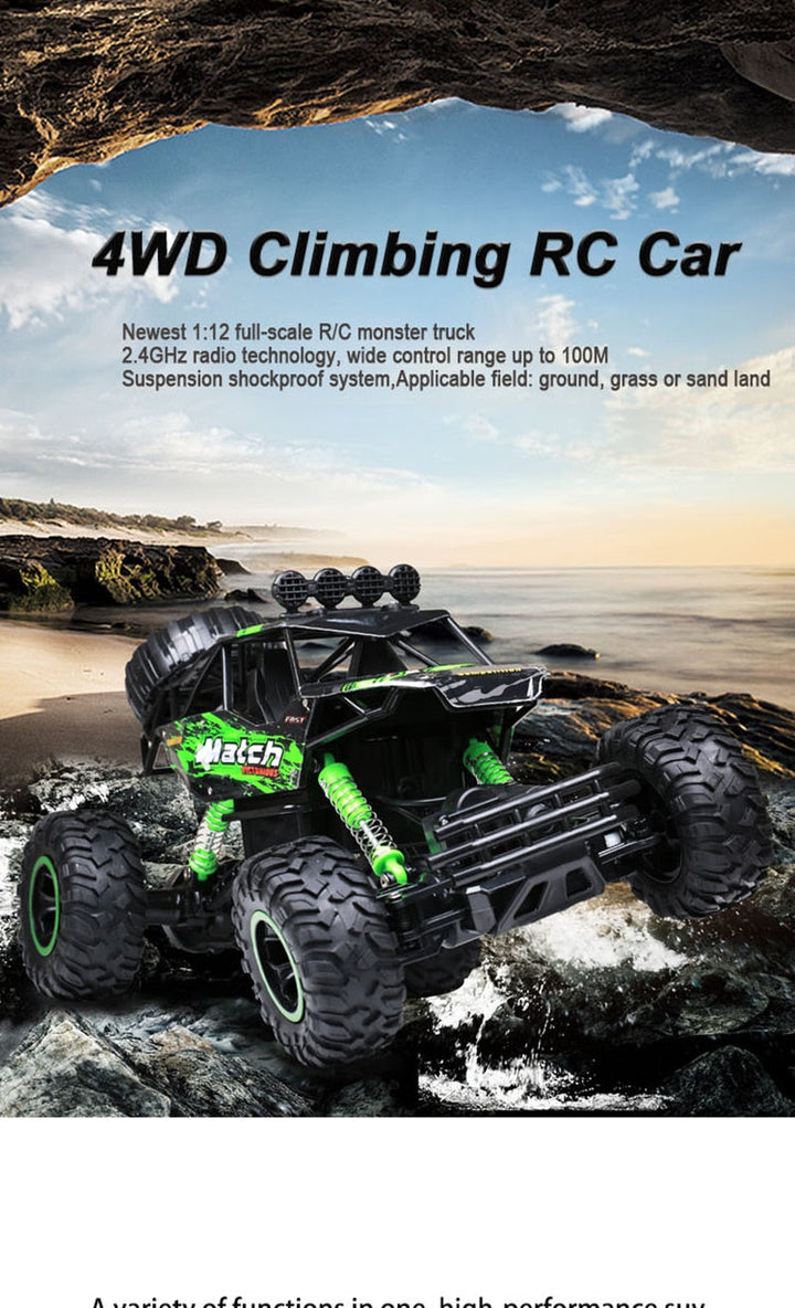Radiografisch bestuurbare 4x4 offroad monstertruck