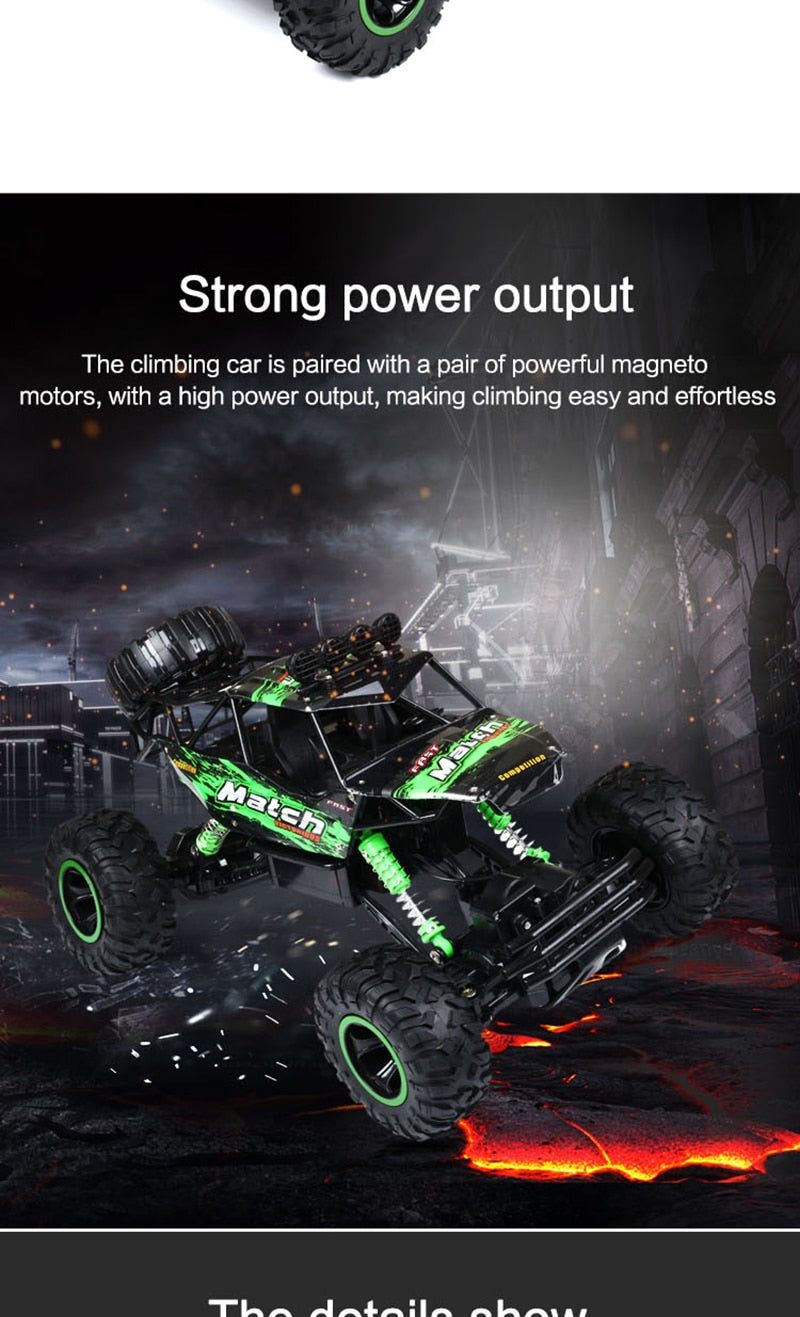 Radiografisch bestuurbare 4x4 offroad monstertruck