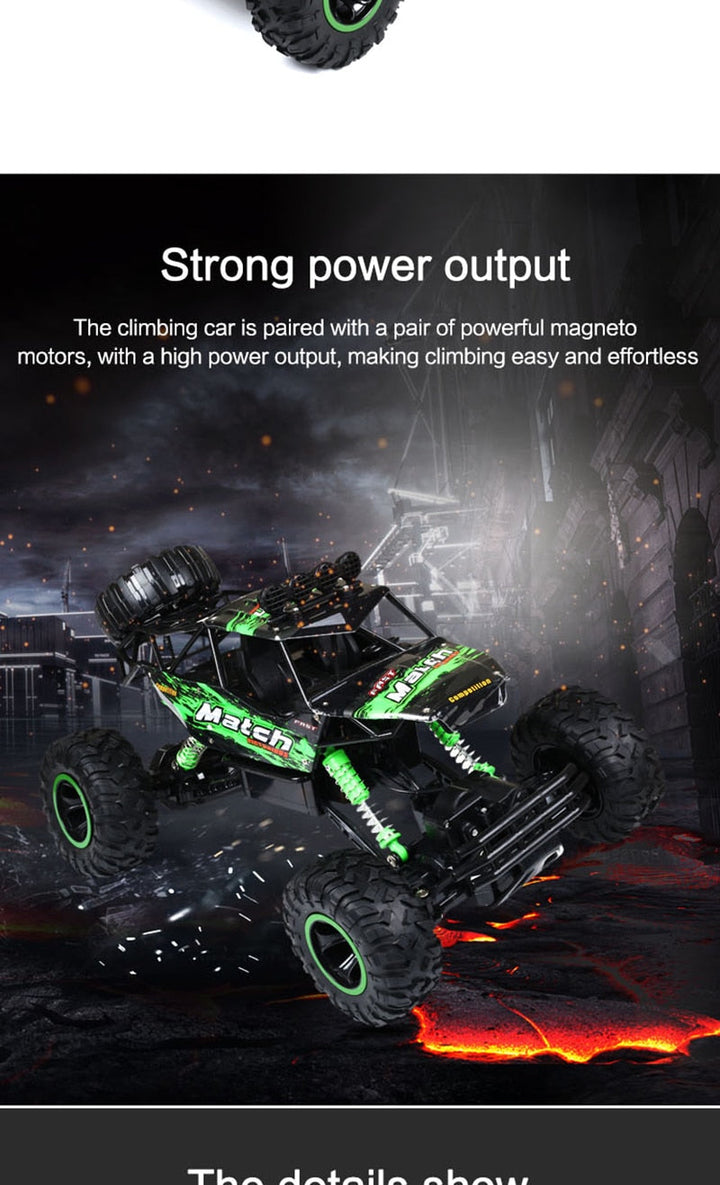 Radiografisch bestuurbare 4x4 offroad monstertruck