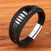 Stijlvolle lederen armband mannen