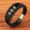 Stijlvolle lederen armband mannen