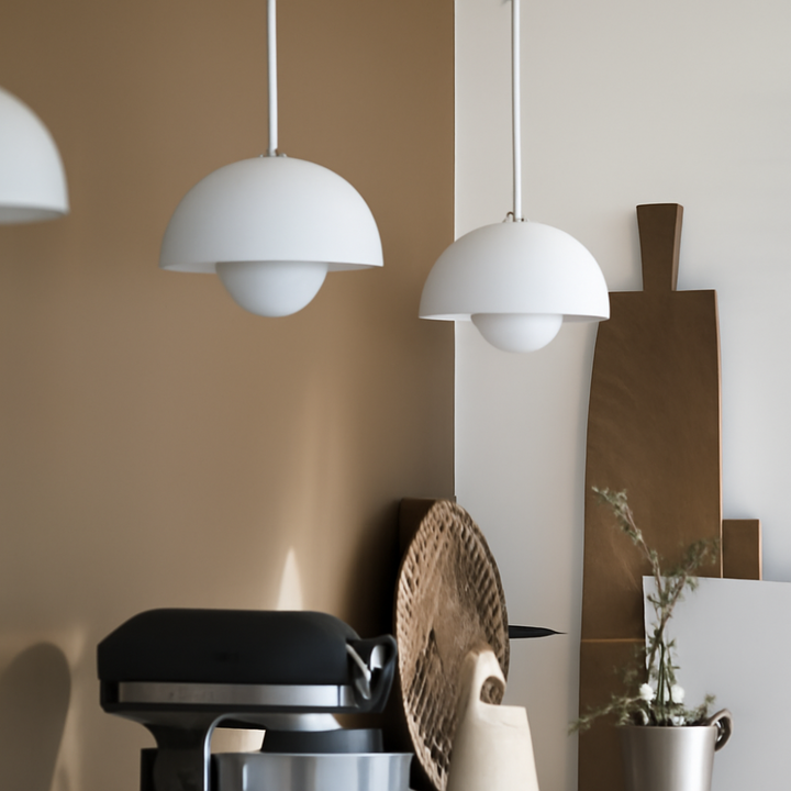 Kleurrijke halvemaan-hanglamp