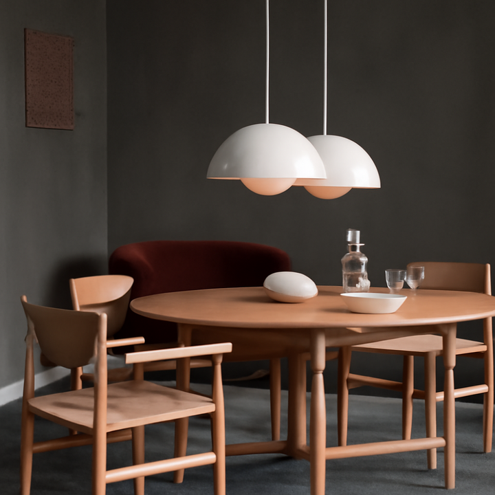 Kleurrijke halvemaan-hanglamp