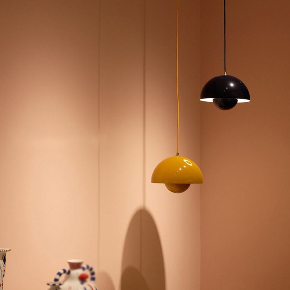 Kleurrijke halvemaan-hanglamp