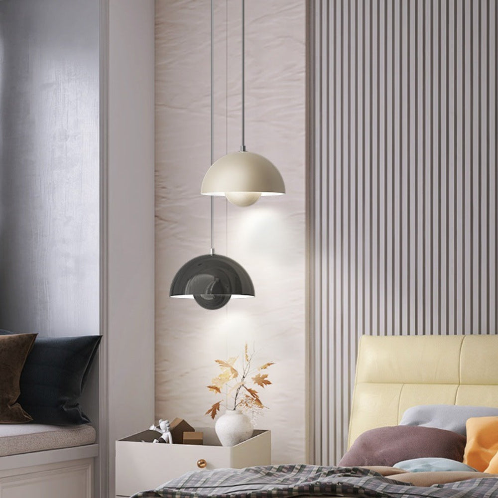 Kleurrijke halvemaan-hanglamp
