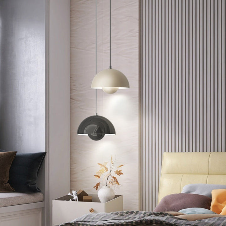 Kleurrijke halvemaan-hanglamp