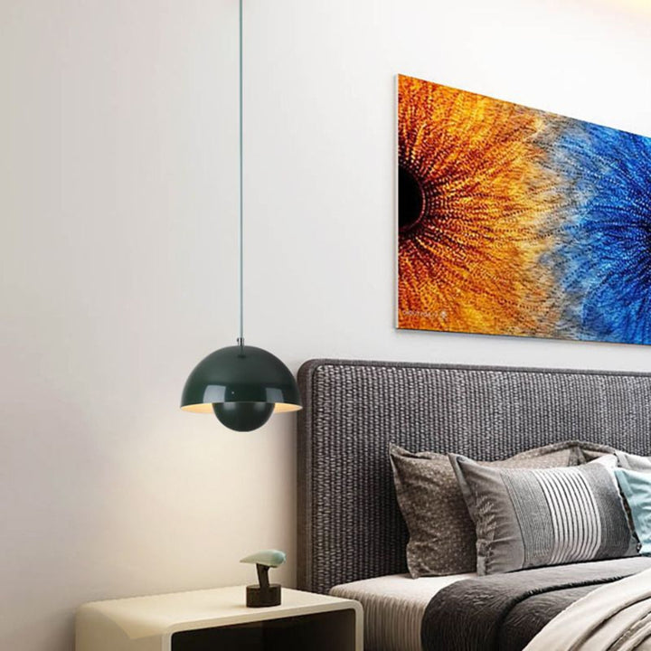 Kleurrijke halvemaan-hanglamp