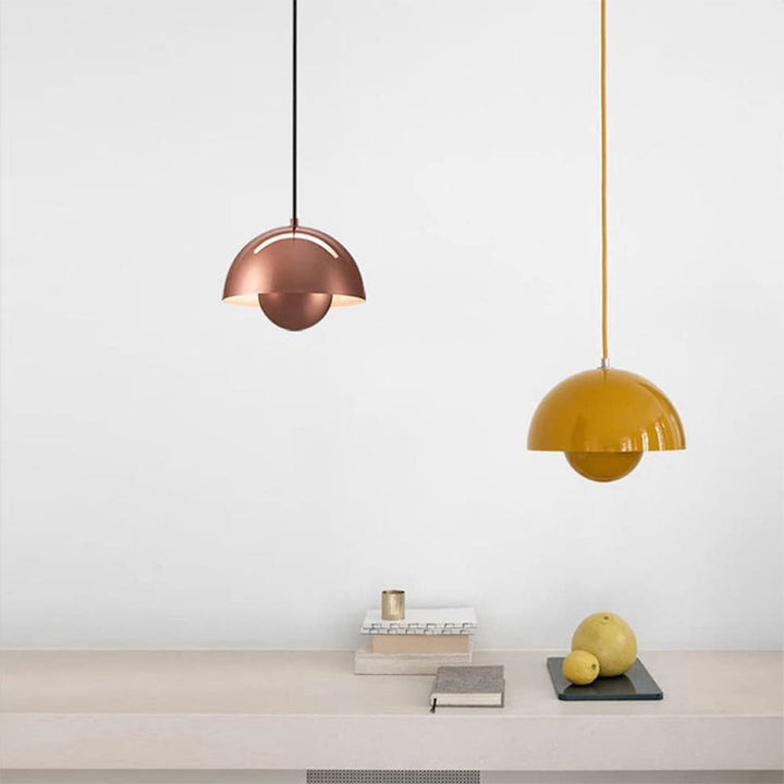 Kleurrijke halvemaan-hanglamp