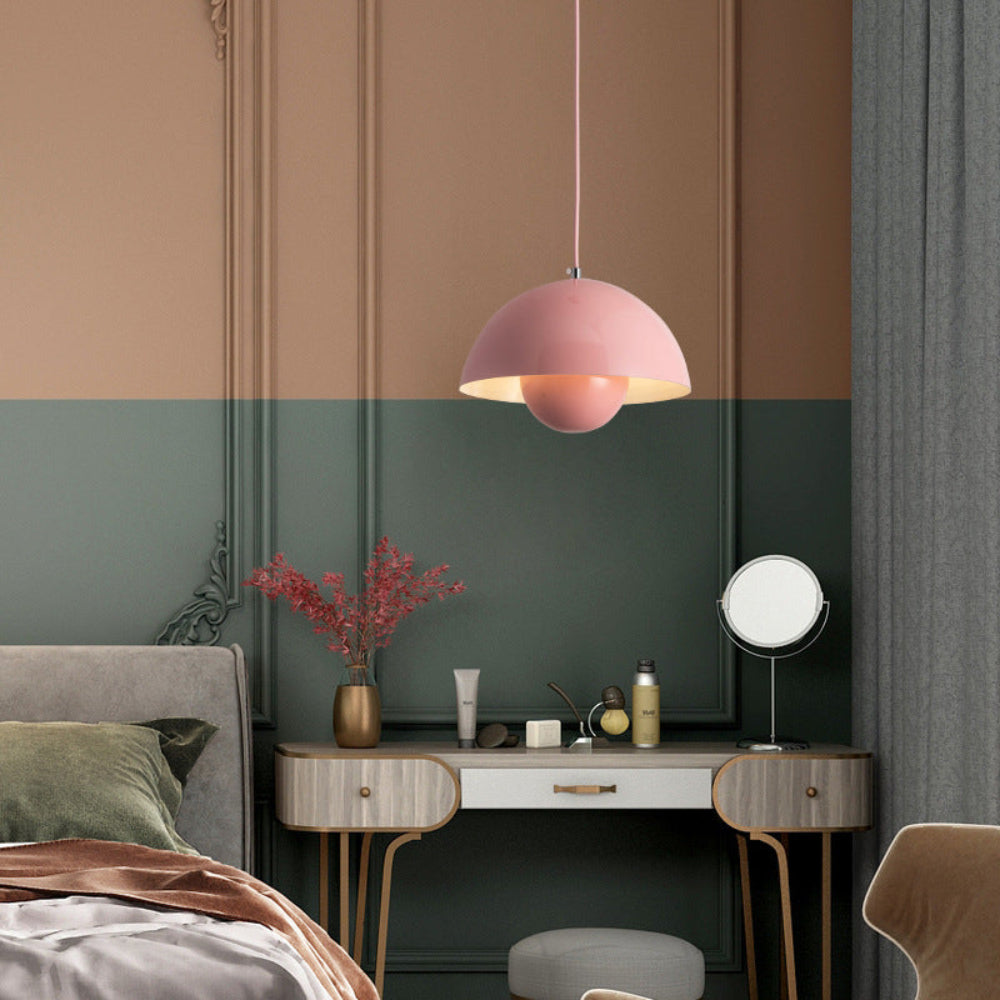 Kleurrijke halvemaan-hanglamp