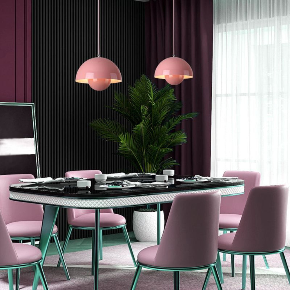 Kleurrijke halvemaan-hanglamp