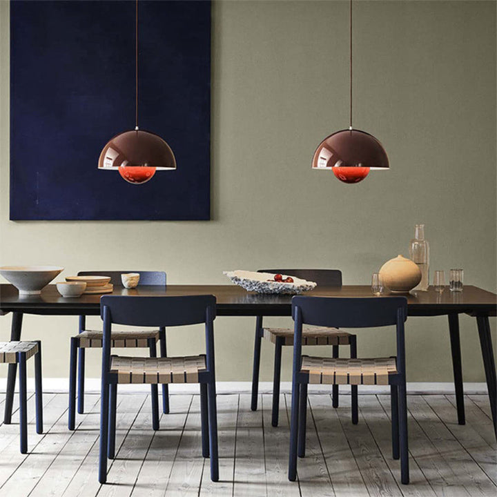 Kleurrijke halvemaan-hanglamp