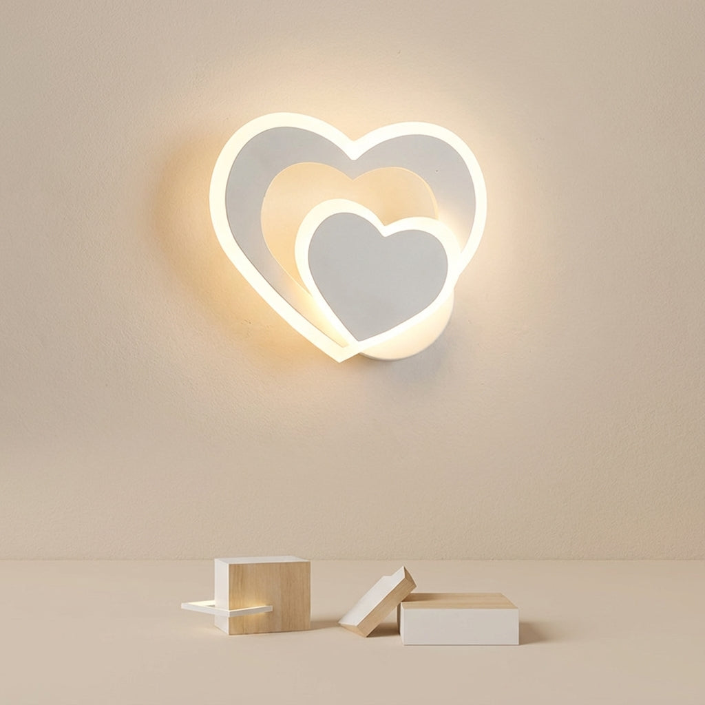 Hartvormige LED-wandverlichting – GleamHeart
