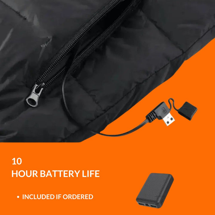Oplaadbare verwarmde bodywarmer, verstelbaar unisex