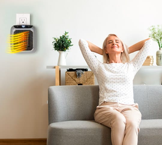Snelle elektrische kachel met instelbare temperatuur