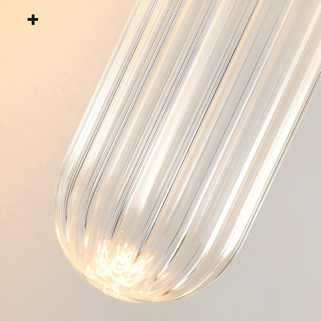 Nordic Wandlamp van Golfglas met LED, Messing, 1 Lichtpunt