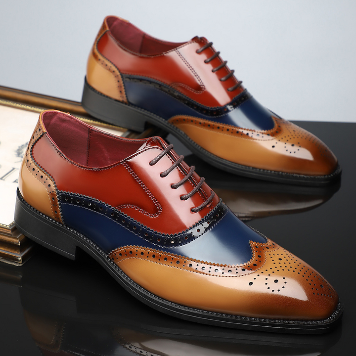 Heren Wingtip Brogue veterschoenen - Noel