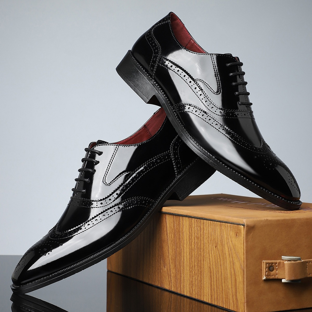 Heren Wingtip Brogue veterschoenen - Noel