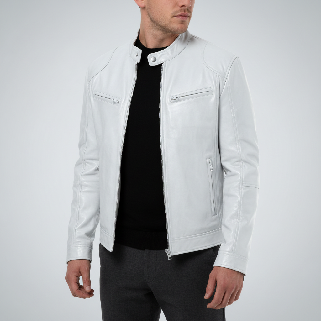 Leren herenjas slanke snit - Spencer
