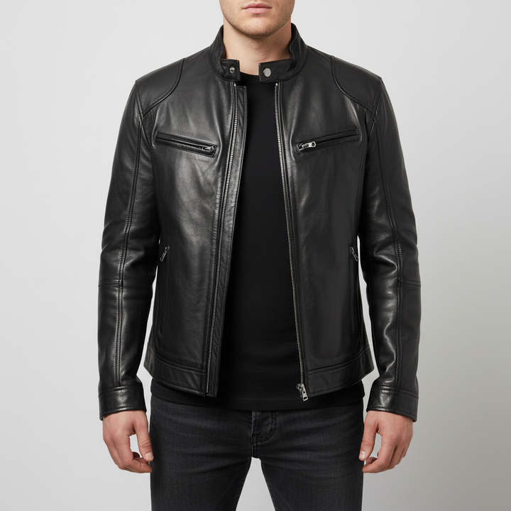 Leren herenjas slanke snit - Spencer