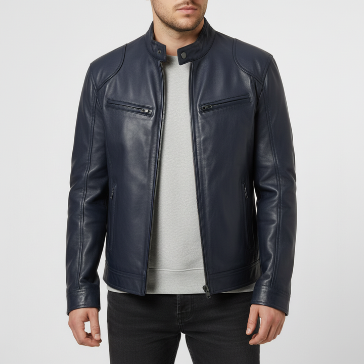 Leren herenjas slanke snit - Spencer