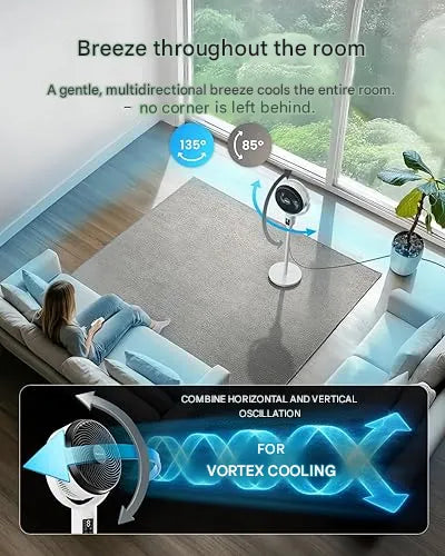 Hoogteverstelbare moderne tafelventilator - Breeziq