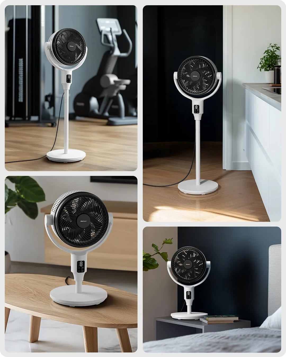 Hoogteverstelbare moderne tafelventilator - Breeziq