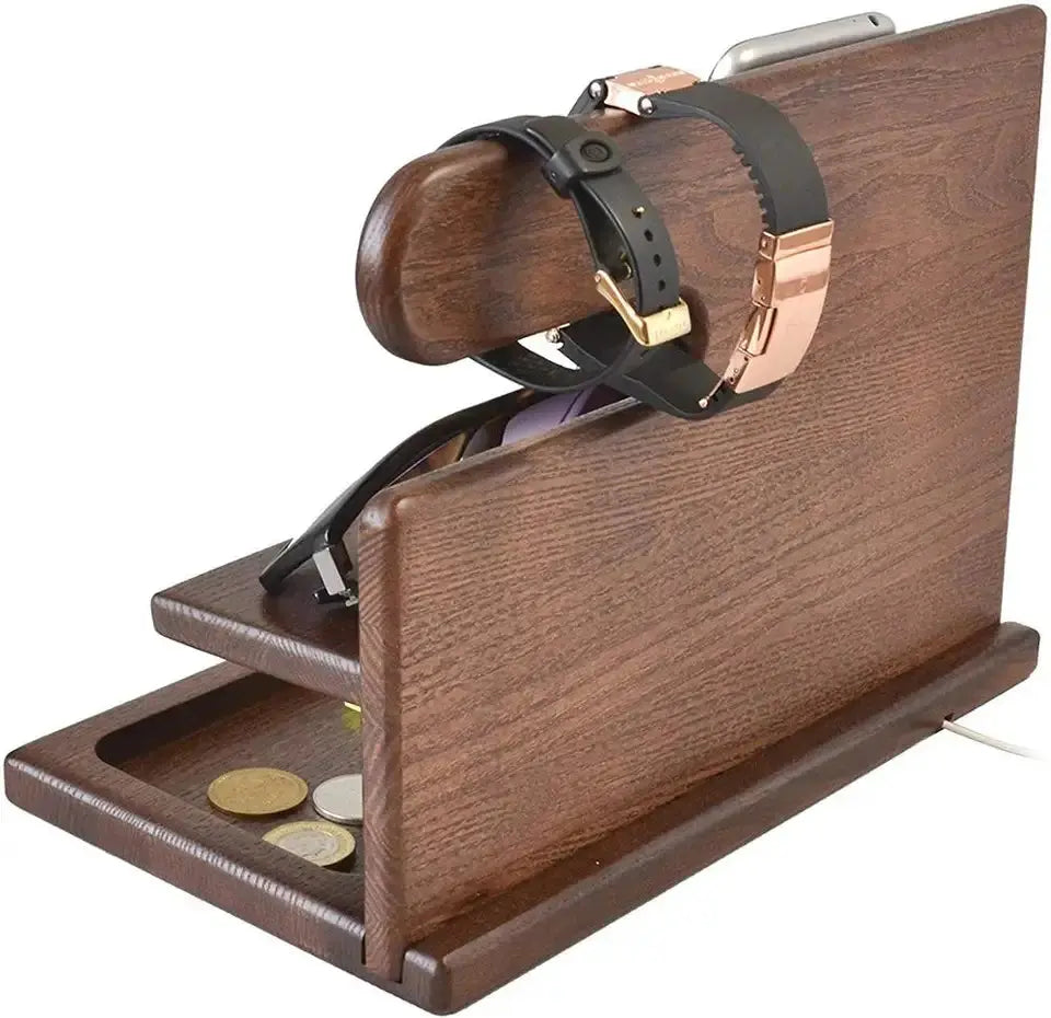 Multifunctionele bureauorganizer met telefoonstandaard en opbergbakje