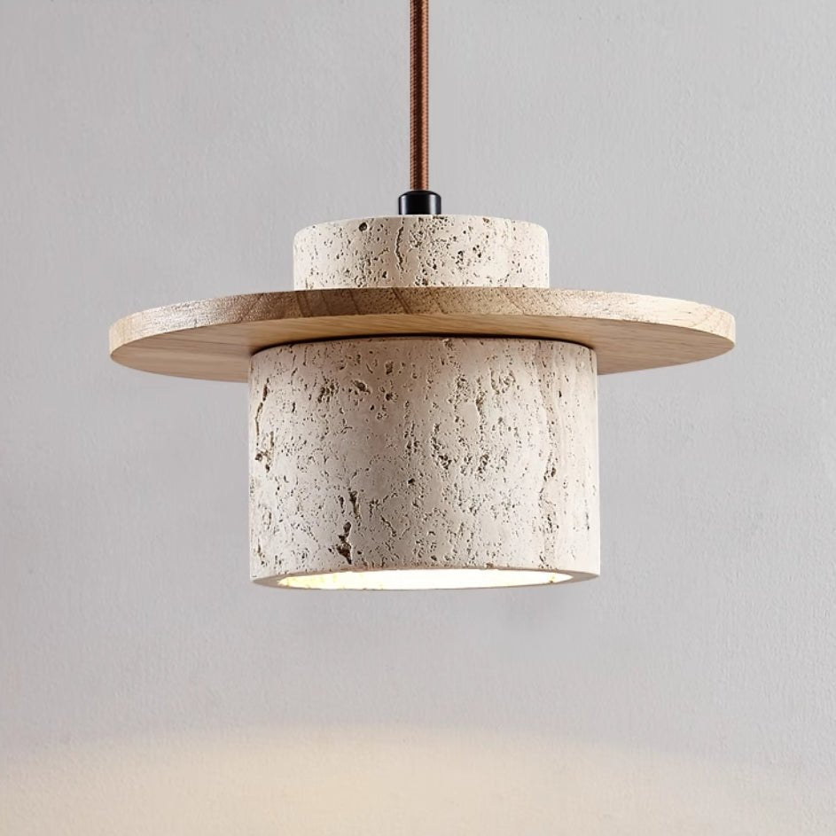 Travertijn hanglamp voor natuurlijke luxe - StoneGlow