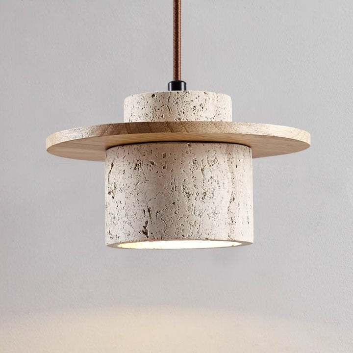 Travertijn hanglamp voor natuurlijke luxe - StoneGlow