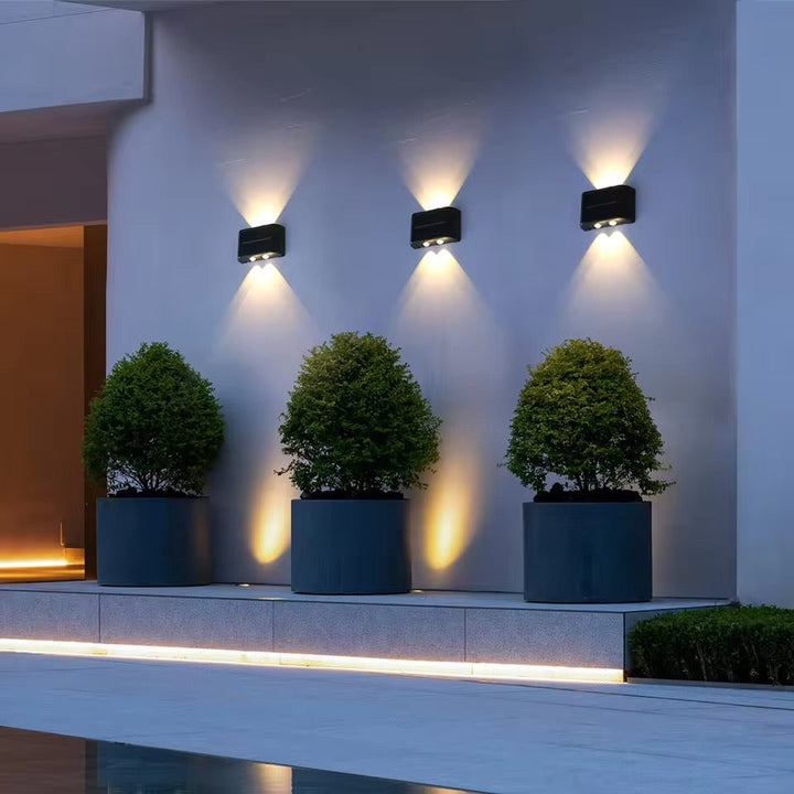 Solar-wandlampen voor buiten, moderne tuin- en terrasverlichting