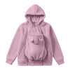 Gezellige sherpa-fleecehoodie met afneembaar ritsinzetstuk als babydrager