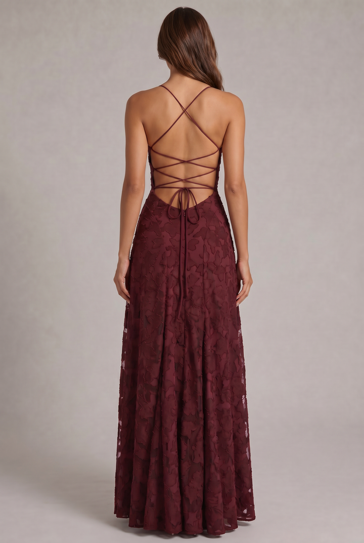 Olivia maxi-jurk - elegante avondjurk met bloemenpatroon