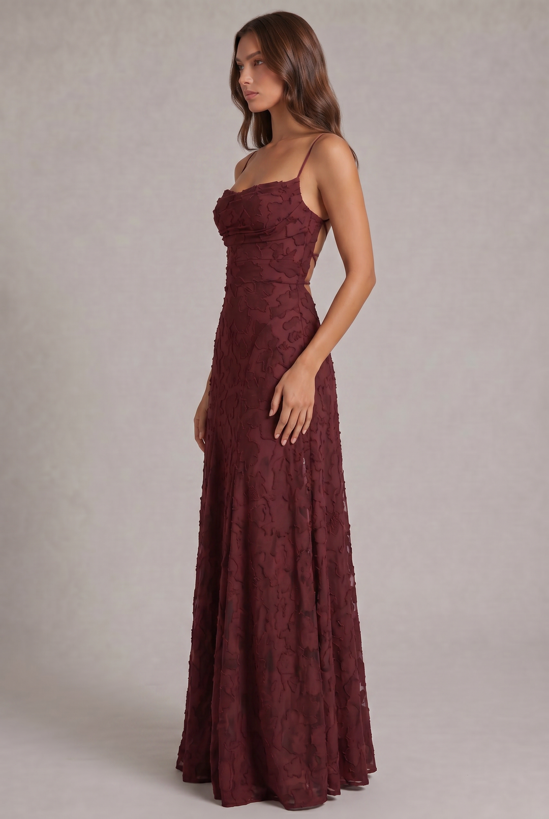 Olivia maxi-jurk - elegante avondjurk met bloemenpatroon
