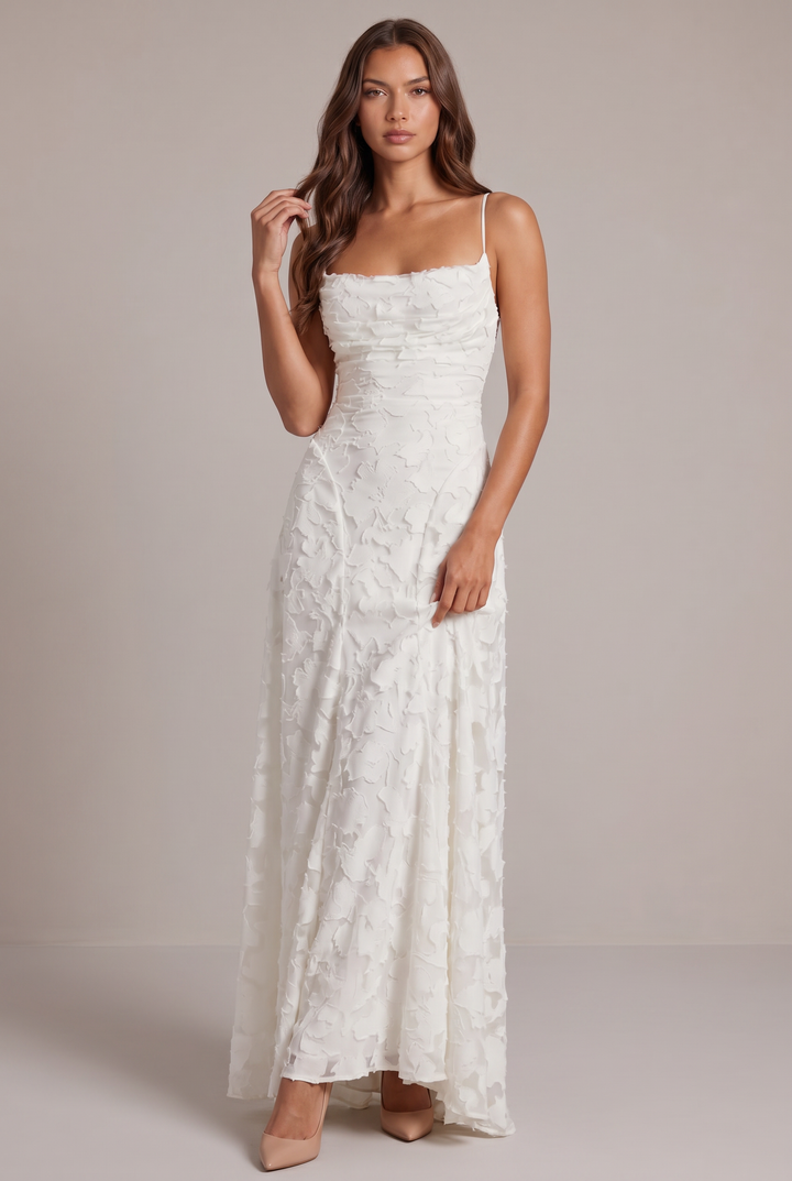 Olivia maxi-jurk - elegante avondjurk met bloemenpatroon