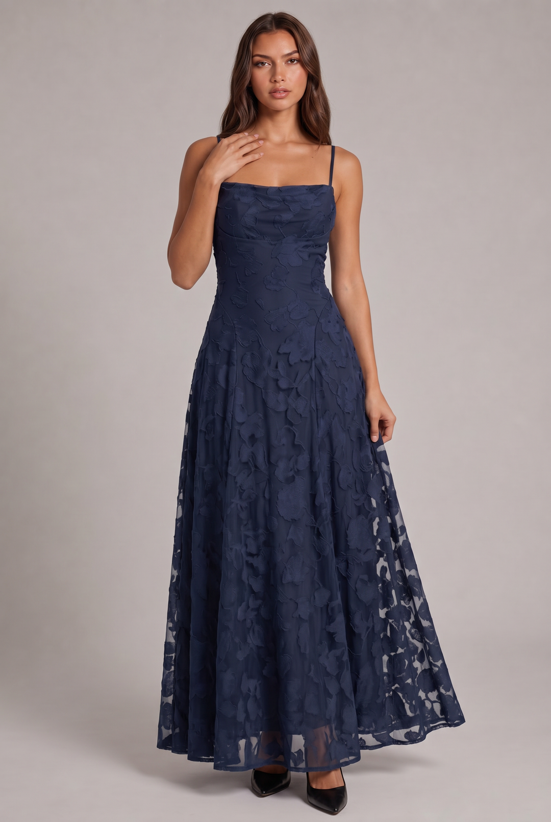 Olivia maxi-jurk - elegante avondjurk met bloemenpatroon